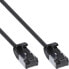 Фото #1 товара InLine Patch cable slim - U/FTP - Cat.8.1 - TPE halogen-free - black 1m