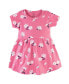 ფოტო #3 პროდუქტის Toddler Girls Cotton Short-Sleeve Dresses 2pk, Pink Daisy