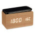Фото #4 товара Часы-будильник с беспроводным зарядным Коричневый PVC Деревянный MDF 15 x 7,5 x 7 cm (12 штук)