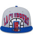 Фото #3 товара Бейсболка с откидным козырьком New Era LA Clippers двухцветная, серо-синяя 9FIFTY для мужчин