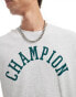 Champion collegiate logo t-shirt in grey marl - GREY