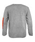 Фото #2 товара Big Boys Heather Gray Clemson Tigers 2-Hit For My Team Long Sleeve T-shirt