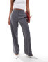 ASOS DESIGN Petite slim straight tailored trousers in grey