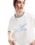 Levi's Heritage script logo sport sweatshirt in cream