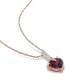 ფოტო #3 პროდუქტის Garnet and Diamond Accent Heart Pendant and Chain