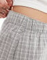 Weekday Cerci boxer style shorts in grey check grau, S - EU 36-38 - фото #3