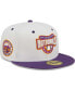 Фото #1 товара Men's White/Purple Washington Nationals 2008 Nationals Park Inaugural Season Grape Lolli 59FIFTY Fitted Hat