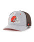 ფოტო #2 პროდუქტის Men's Gray, Brown Cleveland Browns Pixelation Trophy Flex Hat