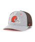 Фото #2 товара Men's Gray, Brown Cleveland Browns Pixelation Trophy Flex Hat