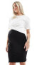 Mamalicious Maternity seamless support textured mini skirt in black