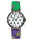 ფოტო #1 პროდუქტის Women's Multi Colored- Green, Purple, Pink, Yellow Polyurethane Leather with Steve Madden Logo and Stitching Watch, 36mm
