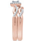 Фото #4 товара Diamond Bridal Set (1/4 ct. t.w.) in 14k Rose Gold Over Sterling Silver