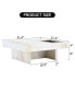 Elegant MDF Coffee Table with Marble Pattern, 31.4"x31.4"x12"