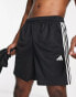 adidas Training Train Essentials 3 stripe shorts in black