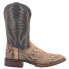 Фото #1 товара Dan Post Boots Templeton Python Square Toe Cowboy Mens Beige, Grey Casual Boots