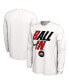 Фото #1 товара Men's White Ohio State Buckeyes Ball In Bench Long Sleeve T-shirt