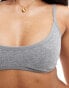 Фото #3 товара Weekday Inez soft scoop bra in grey