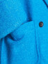River Island coat with cuff detail in bright blue
