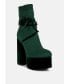 Фото #2 товара Womens after pay high heel velvet knitted boot
