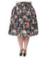 ფოტო #1 პროდუქტის Plus Size Printed Woven Gellar Swing Skirt