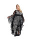 Plus Size 1960s Fringe Flutter Sleeve Caftan