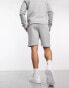 DTT jersey shorts in light grey marl