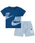 ფოტო #1 პროდუქტის Little Boys Split French Terry T-shirt and Shorts, 2 Piece Set
