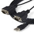 Фото #9 товара Адаптер USB к серийному порту RS232 Startech.com 2 Port FTDI с кабелем - черный - 2.1 м - USB 2.0 A - 2 х DB-9 - Мужской - Мужской