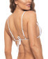 Фото #2 товара Women's Contrast Detail Over-the-shoulder Triangle Bikini Top