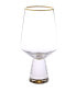 Фото #1 товара Set of 6 Water Glasses with Base and Rim