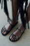 SATIN FLAT SANDALS