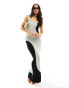 Фото #1 товара The Frolic starfish swirl mixed glitter maxi beach dress in monochrome