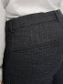 New Look pleat front tapered trousers in navy texture