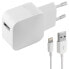 Фото #2 товара Зарядное для розетки + Кабель для быстрой зарядки Lightning FMI KSIX Apple-compatible 2.4A USB iPhone