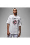 Фото #6 товара Jordan MJ Short-Sleeve Hoodie Crew Erkek kapüşonlu beyaz spor t-shirt fb7427