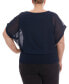 Фото #4 товара Plus Size Mixed Media Dolman Sleeve Top