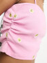 Фото #4 товара ASOS DESIGN embroidered sun cropped vest in pink