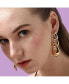 Фото #3 товара Women's White Chainlink Drop Earrings