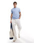 BOSS GREEN paddy tipped polo shirt in light blue