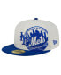 Фото #1 товара Men's Cream/Royal New York Mets Lonestar 59FIFTY Fitted Hat