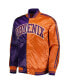 Фото #4 товара Men's Purple, Orange Phoenix Suns Fast Break Satin Full-Snap Jacket