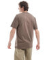 Dickies aitken left chest logo t-shirt in brown