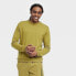 Men's Soft Gym Crewneck Sweatshirt - All in Motion Olive Green S