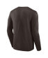 Фото #3 товара Men's Brown Cleveland Browns Team Lockup Long Sleeve Shirt