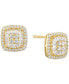 ფოტო #3 პროდუქტის Diamond Baguette Square Stud Earrings (1/2 ct. t.w.) in 14k Gold , 14k White Gold or 14k Rose Gold