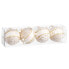 Ёлочные шарики Белый Позолоченный Polyfoam Ткань Бант 8 x 8 x 8 cm (4 штук)