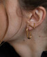ფოტო #2 პროდუქტის 24K Gold-Plated Meta Bar Stud Earring 4 Piece Set