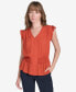 ფოტო #1 პროდუქტის Women's Smocked Peplum Blouse