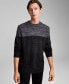 Фото #1 товара Men's Regular-Fit Brushed Ombré Stripe Crewneck Sweater, Created for Macy's