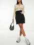 Фото #1 товара & Other Stories belted high waist mini skirt black